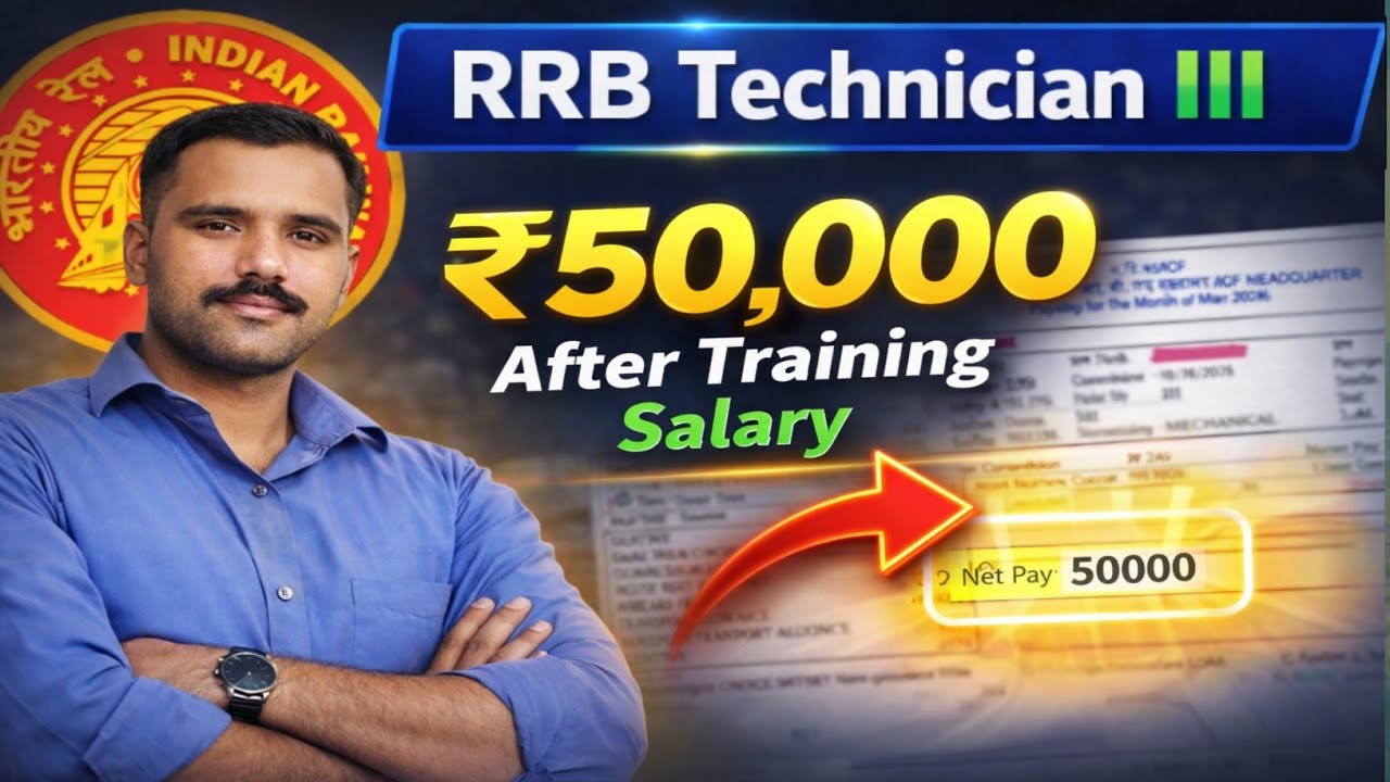 RRB Technician Grade III Salary Slip 2026 | Railway Technician After Training Salary | Job Profile