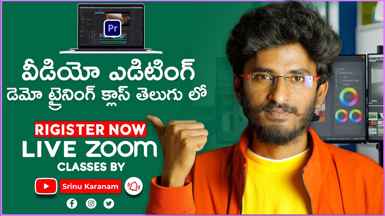 Live Video Editing Demo Classes Training(Telugu) by Srinu Karanam| Garuda Academy