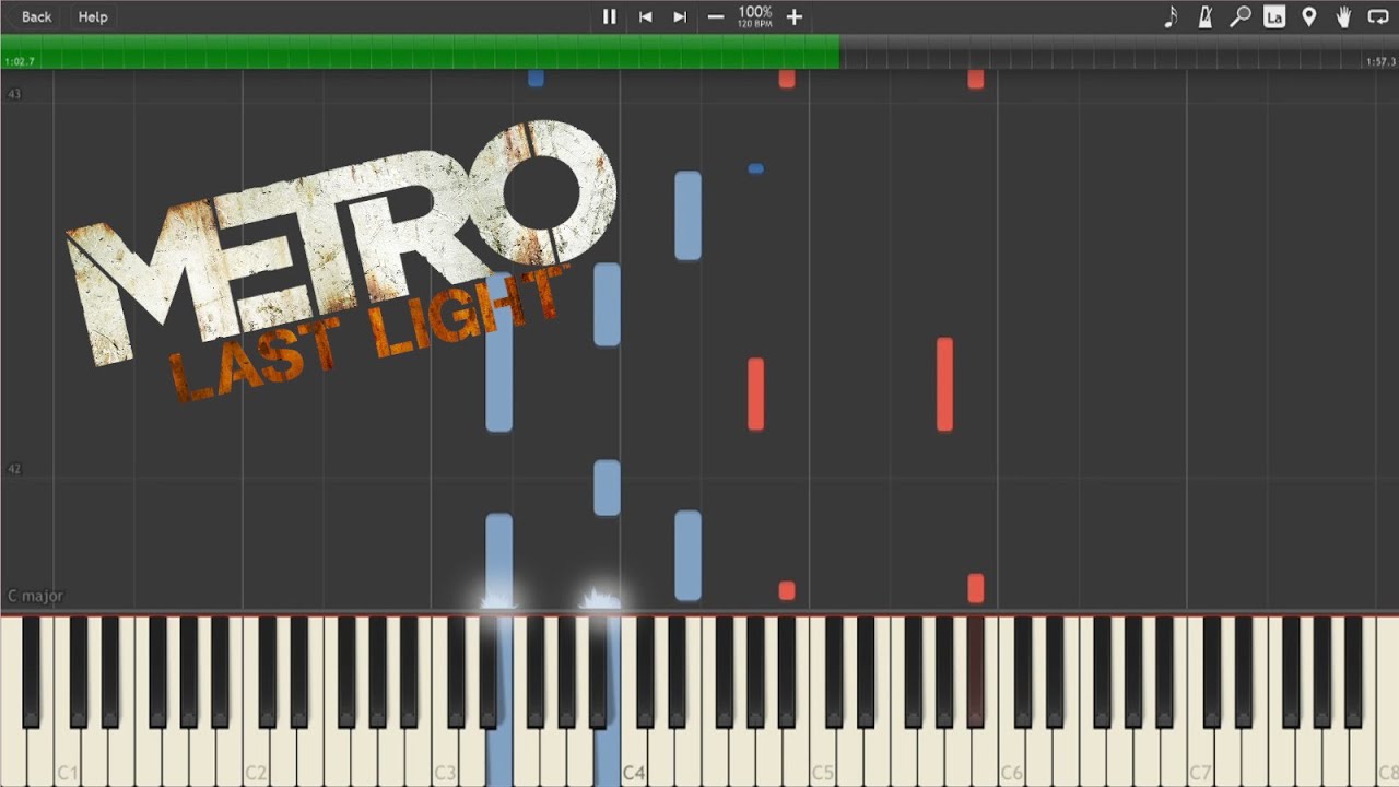 Metro Last Light - Into Sunset (Piano Tutorial)