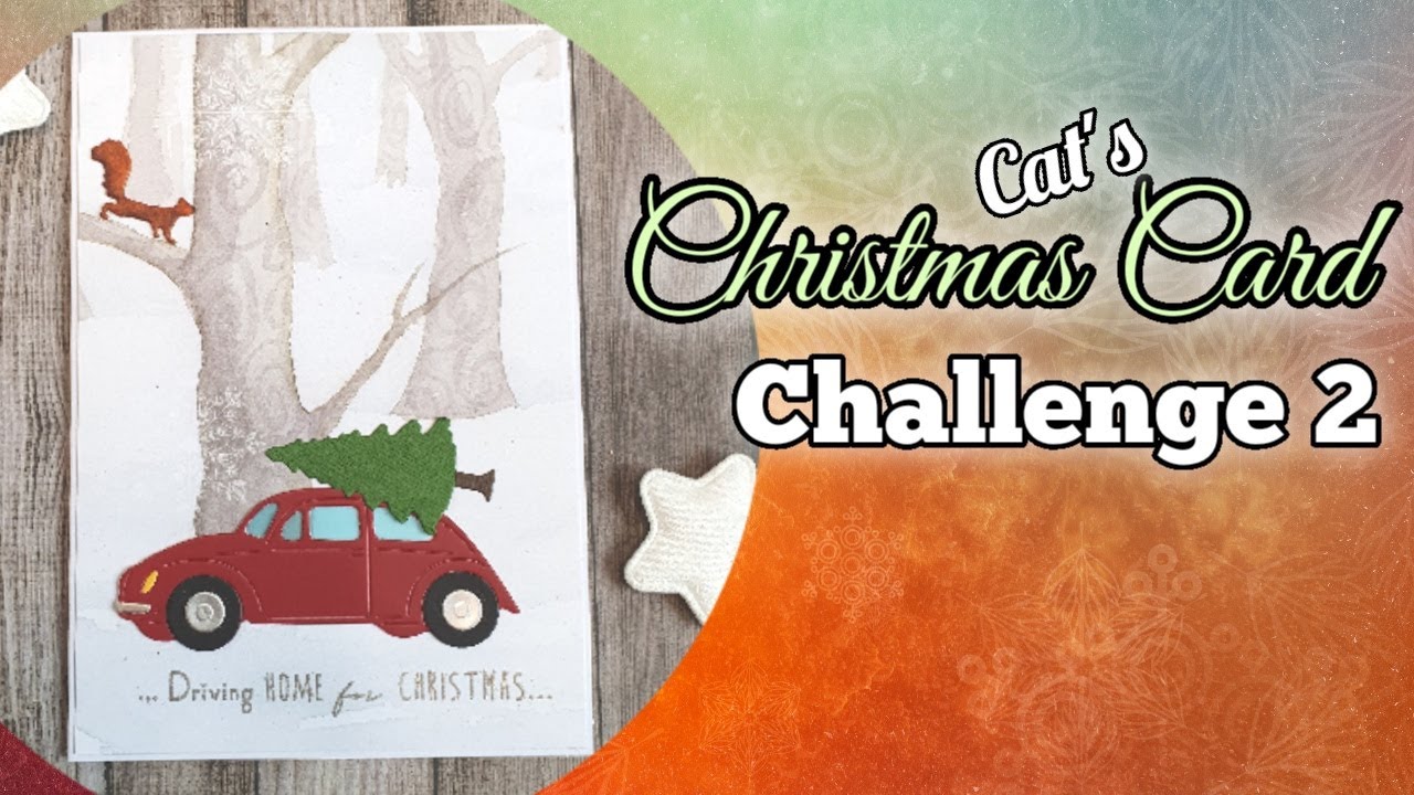 🎄 Cat´s Christmas Card Challenge 2 - Weihnachtssong | Weihnachtskarte basteln | Tutorial deutsch