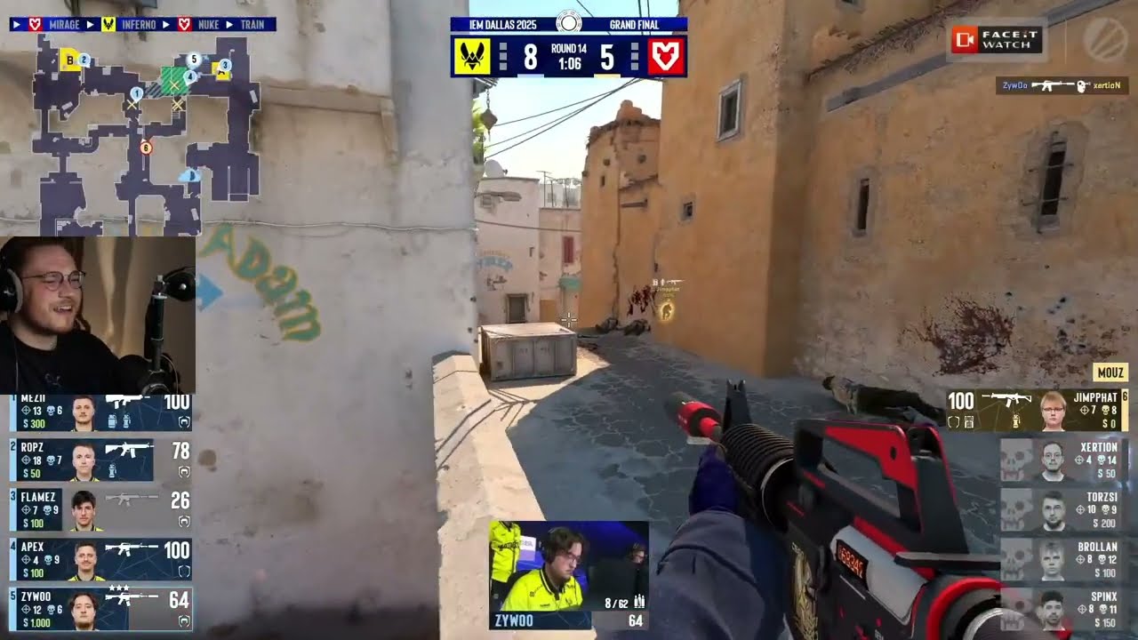 ohnePixel Reacts to Jimpphat insane clutch VS Vitality