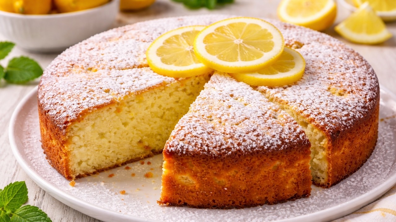 Очень простой лимонно-рикоттовый торт