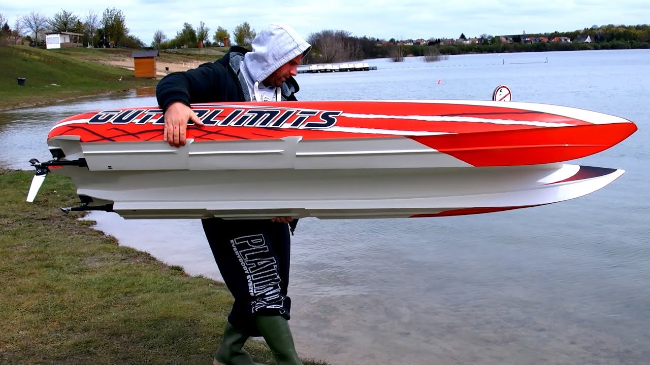 GIGANTIC POWERFUL RC POWERBOAT SPEEDBOAT HPR-233 130 KMH BRUTAL SPEED 25000 WATT