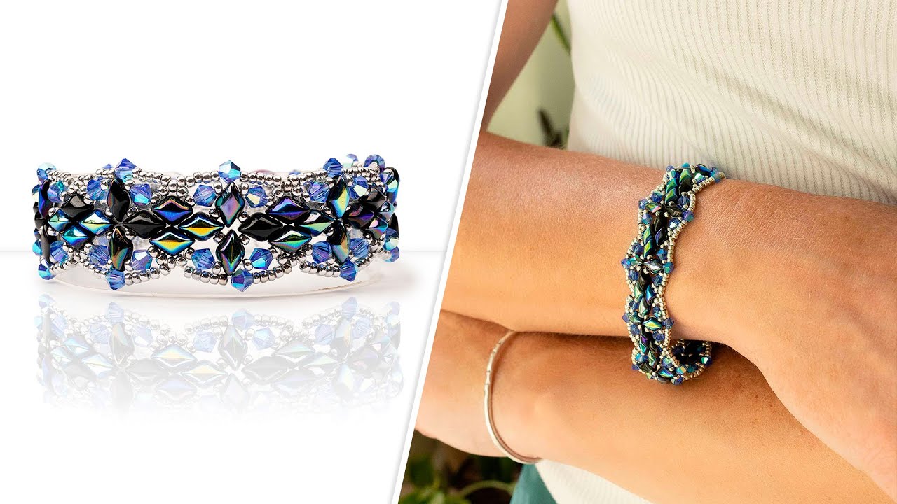 Twilight Facets Bracelet - DIY Jewelry Making Tutorial by PotomacBeads