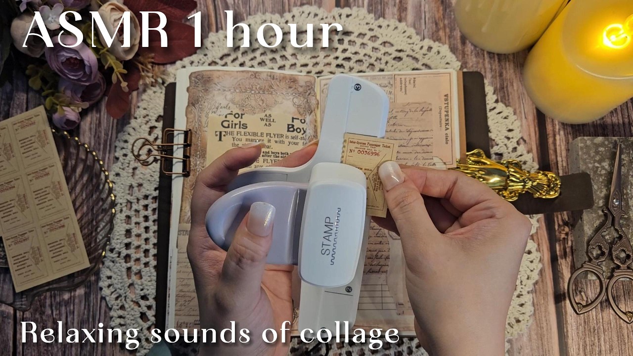 ASMR 1 hour🌙 수면용 다꾸 1시간 모음🌙 for sleepㅣrelaxing soundsㅣ#scrapbooking