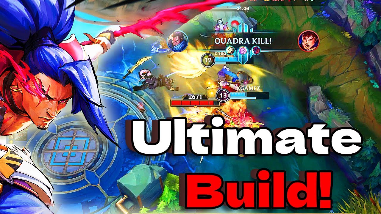 Wildrift - Newest and most broken Yasuo Build right now! (Quadra kill)