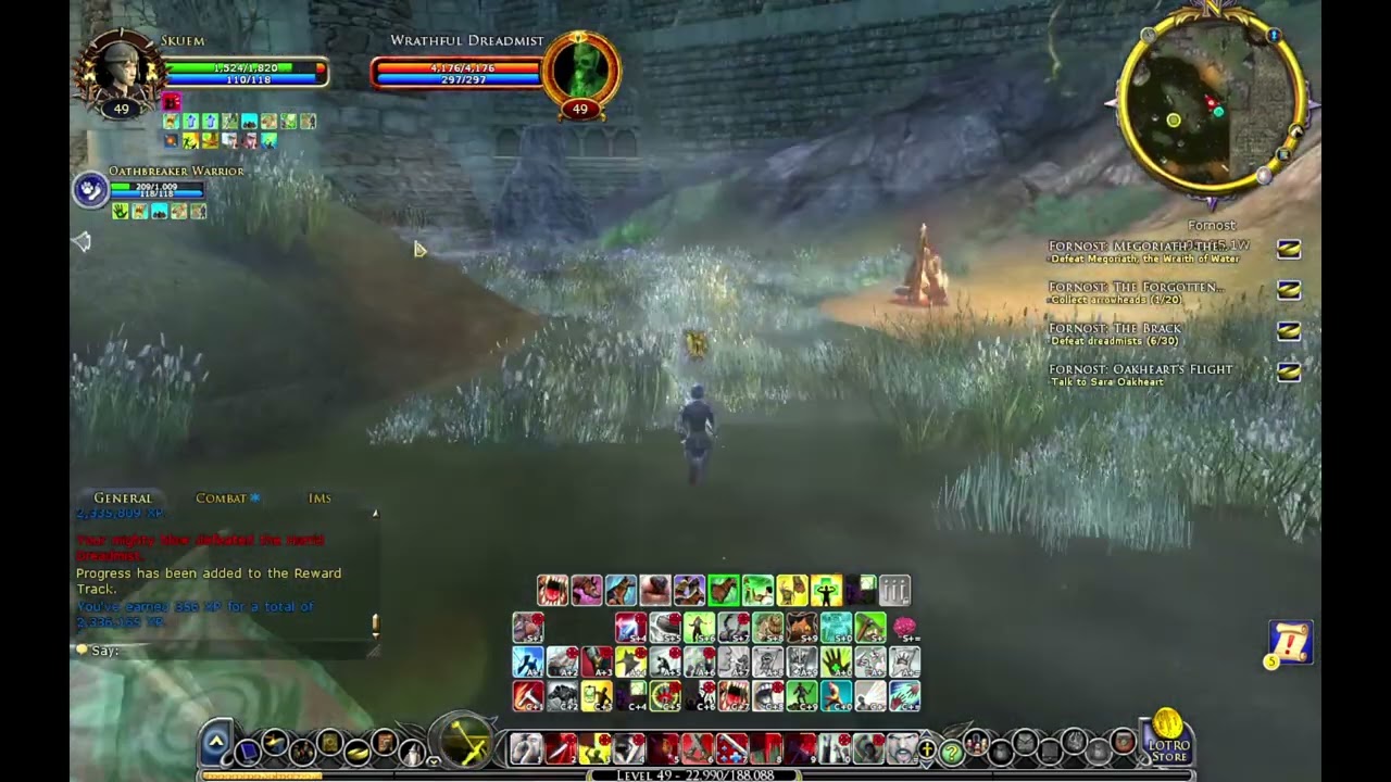 lotro captain（yellow line)solo wraith of water