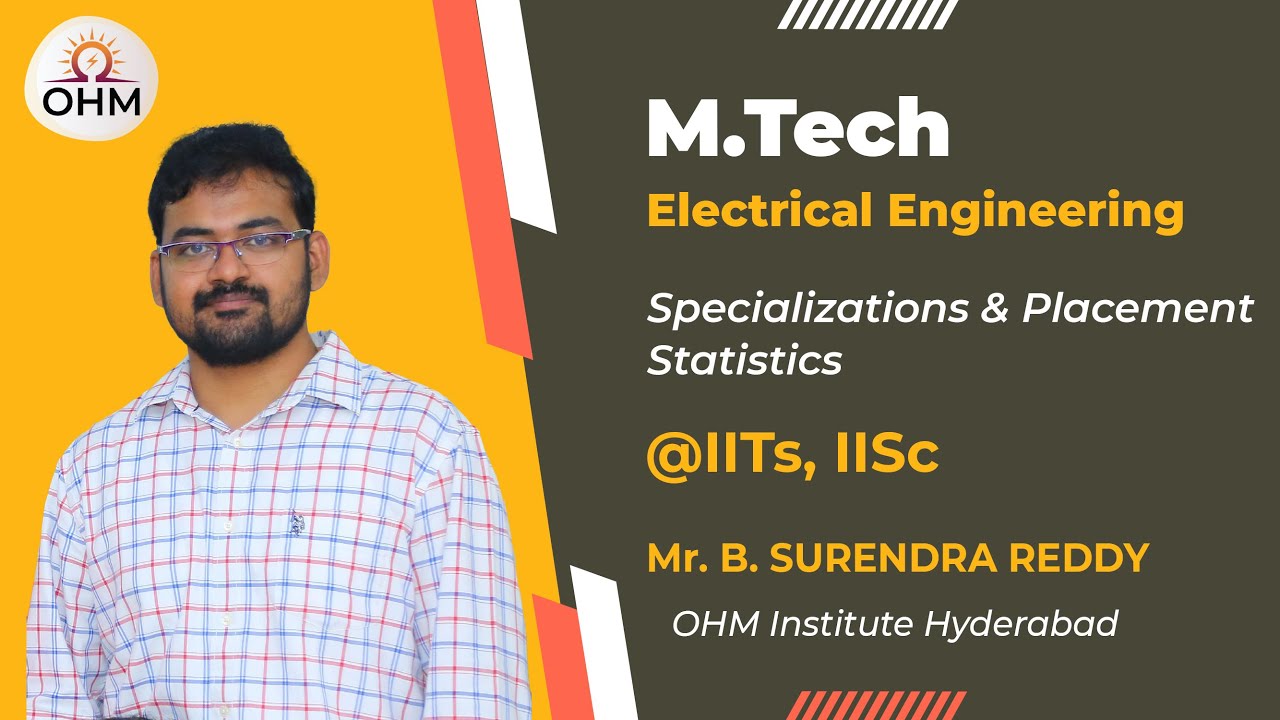MTech Electrical Engineering Placement Statistics at IITs and IISc | GATE EE | OHM Institute