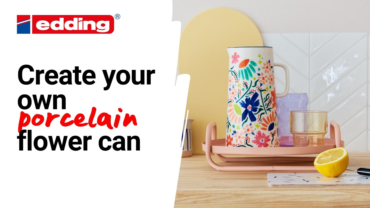 Fabulous flower power with the edding porcelain brush pens