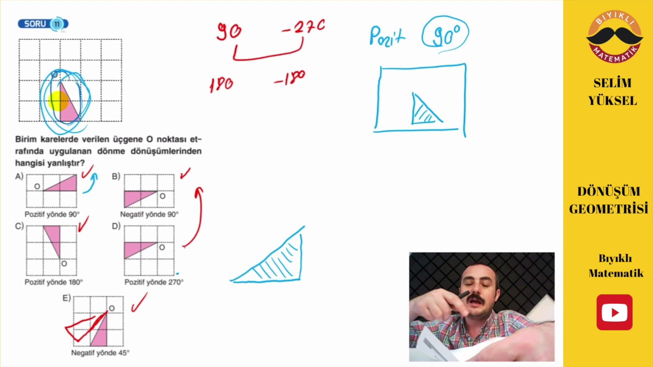Dönüşümler Geometrisi 2 DÖNME DÖNÜŞÜMÜ(Yeni Tarzda Anlatım ve Yeni Nesil Sorular PDF Ekli)