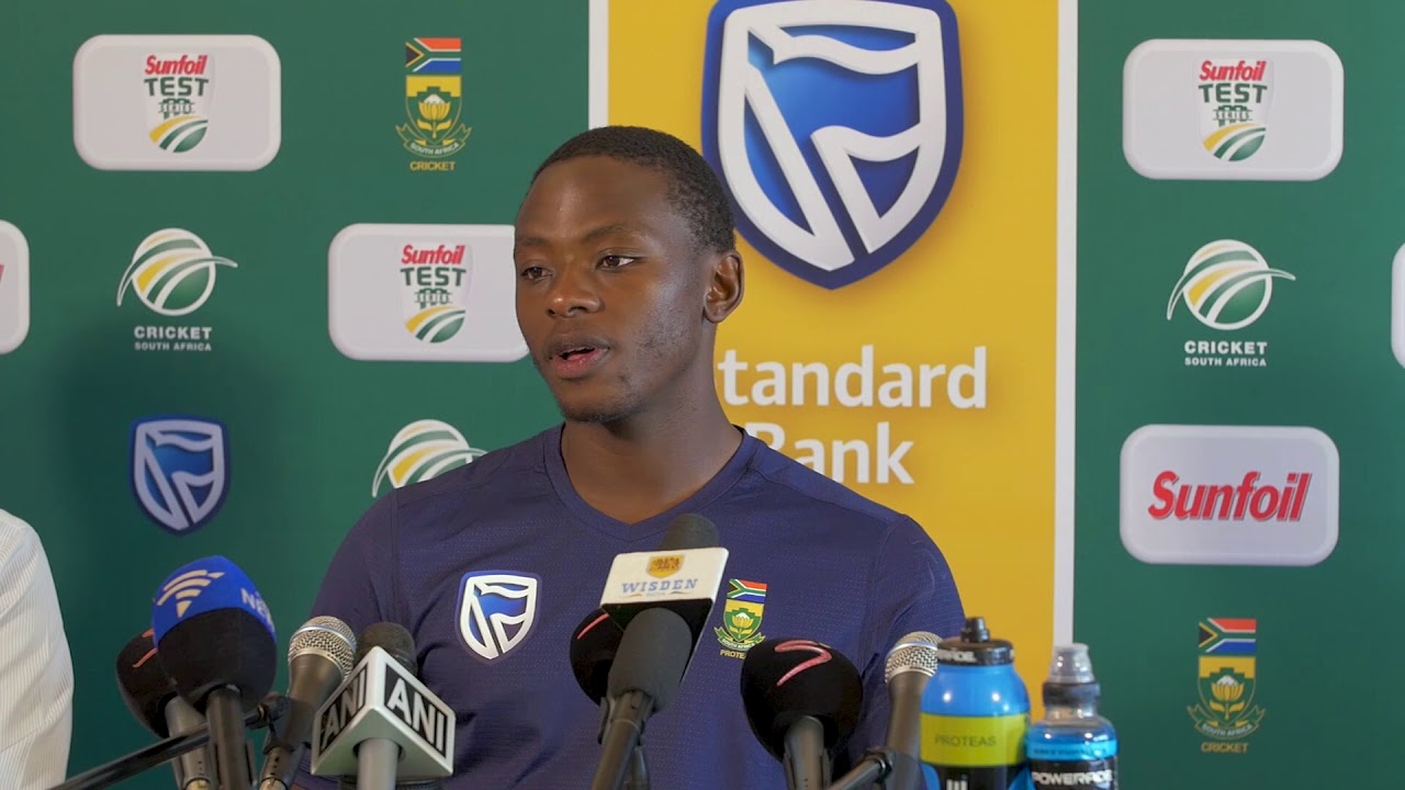 Kagiso Rabada spoke to the media after the day’s play. Freedom Series