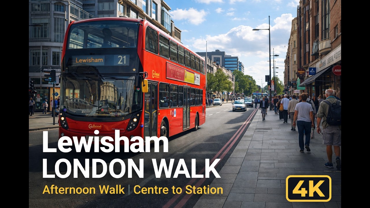 Lewisham London Walk | Afternoon Walk from Lewisham Centre to Station | 4K