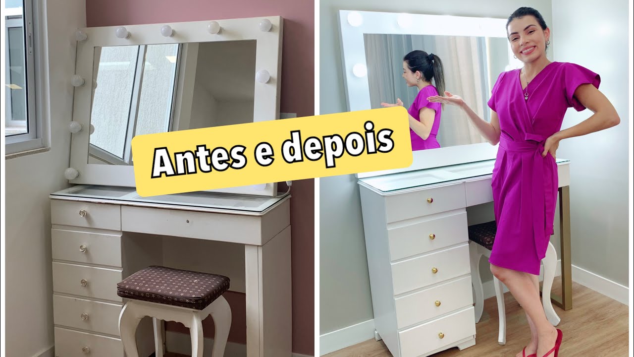 REFORMANDO MOVEIS ANTIGOS - PENTEADEIRA CAMARIM ?? #palomasoares