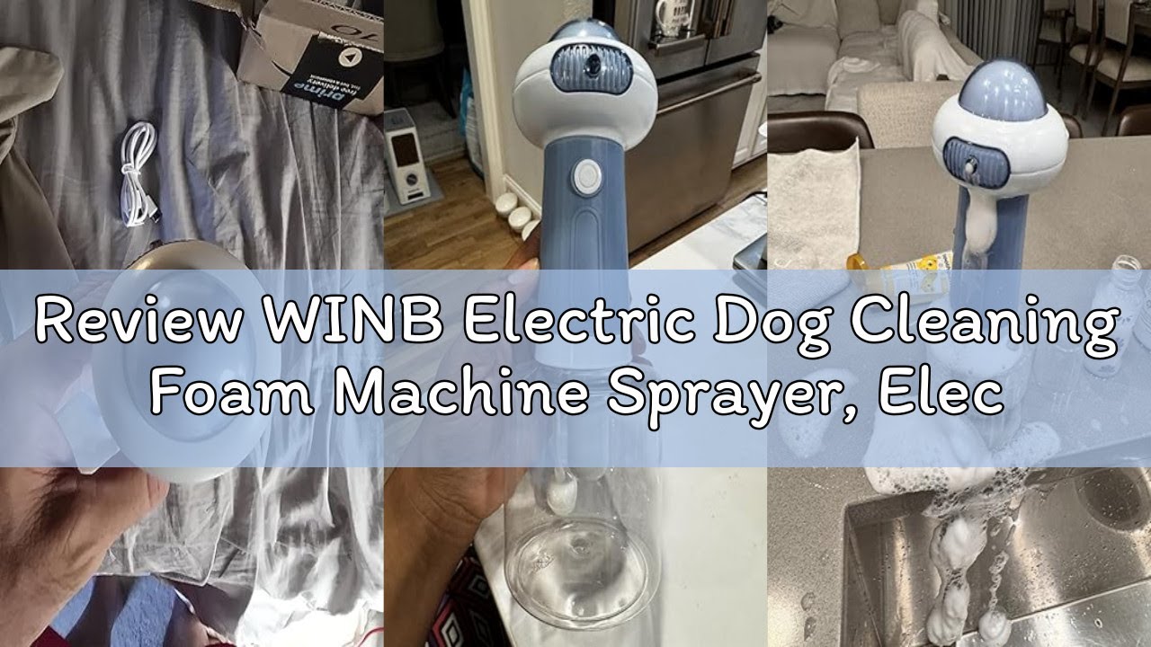 Review WINB Electric Dog Cleaning Foam Machine Sprayer, Electric Dog Shampoo Dispenser,IPX7 Cat Sham