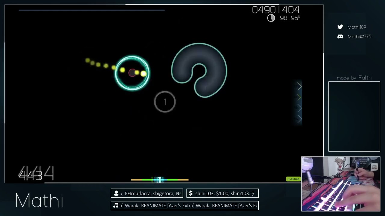 Typical Mathi osu gameplay
