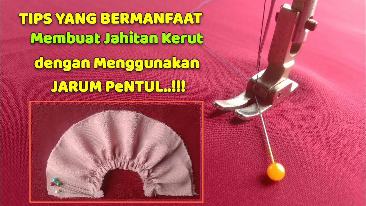 Tips Membuat Jahitan Kerut Dengan Jarum PentuL◇Tanpa Sepatu Khusus◇PRAKTIS🖒@MUGEVI channel