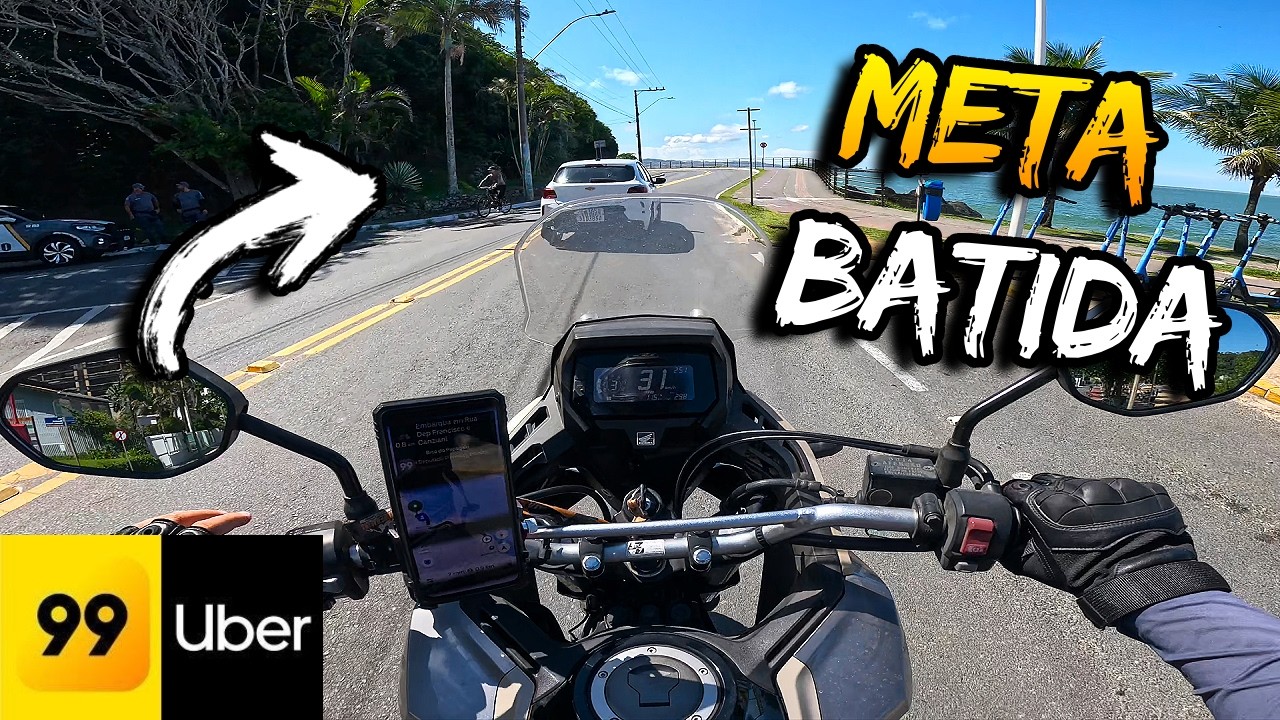 META BATIDA na Uber Moto e 99 Moto, Quantas HORAS Trabalhei?