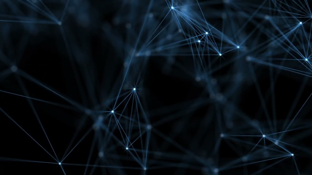 Abstract Plexus Technology Background | Glowing Blue Network Connections Loop (Full HD)