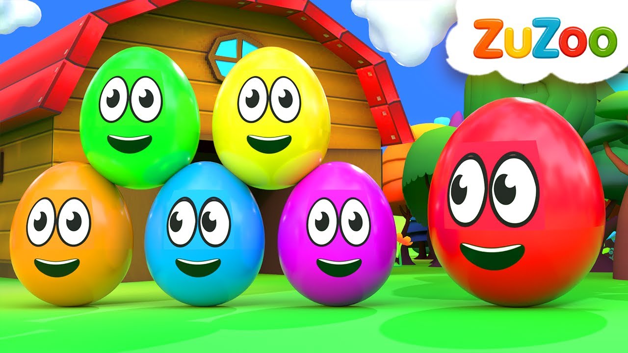 Aprender Colores y Números | Huevos de Colores en la Granja | Canciones Infantiles ZuZoo en Español