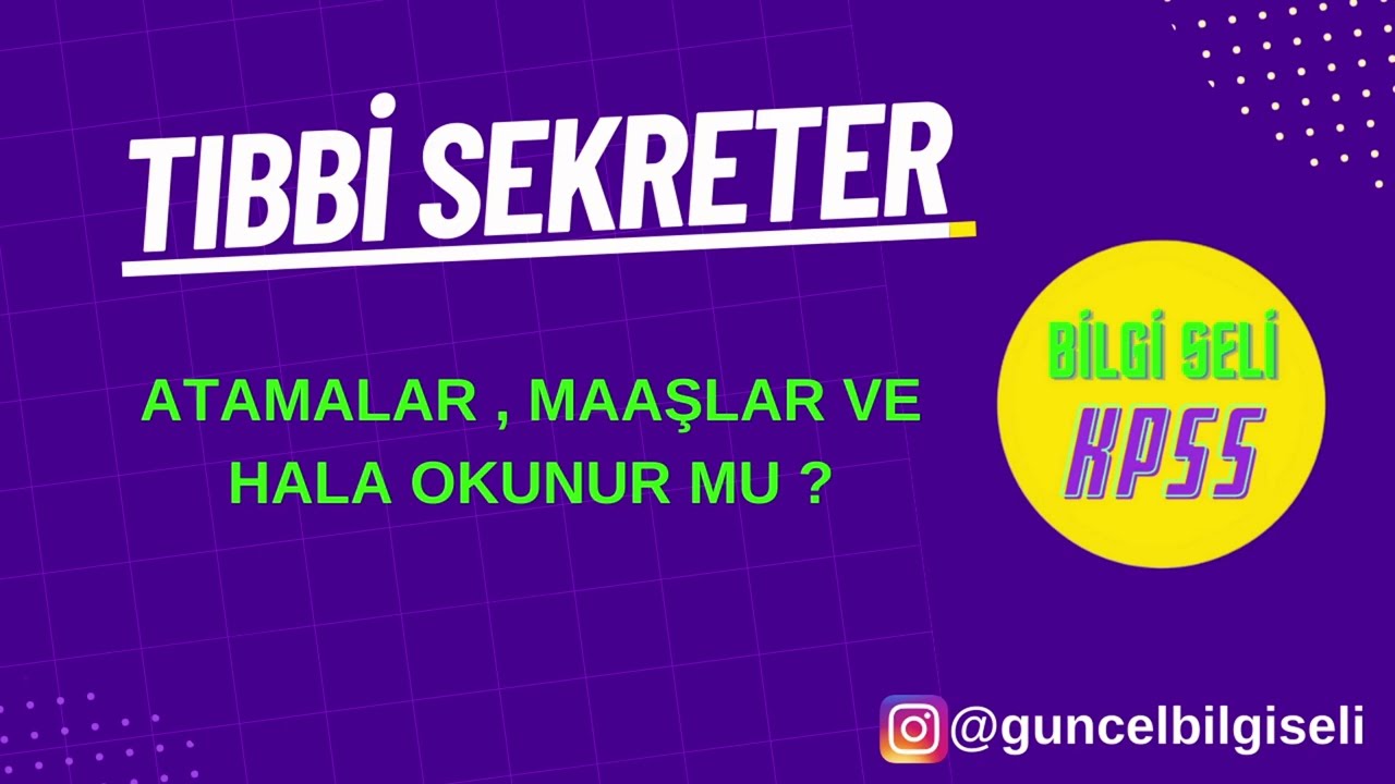 TIBBİ DOKÜMANTASYON VE SEKRETERLİK BÖLÜMÜ HAKKINDA !! #atama