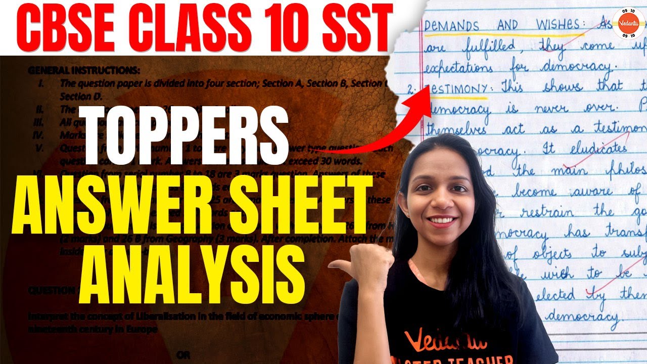 CBSE Class 10 Social Studies TOPPERS ANSWER SHEET ANALYSIS | 10th SST Topper Answer Sheet