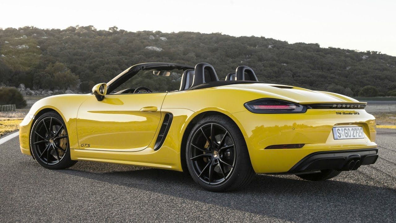 Yellow Porsche 718 Boxster GTS