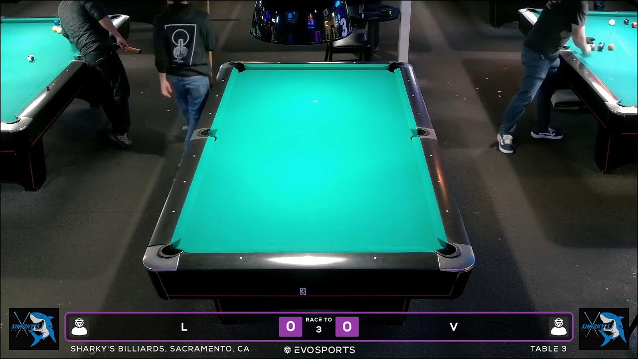 L vs V - SHARKY'S BILLIARDS - TABLE 3 | EvoSports