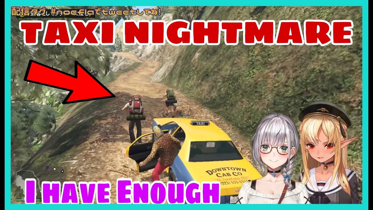 Shiranui Flare Rage and Laugh At Los Santos Taxi Experience | GTA V [Hololive/Eng Sub]