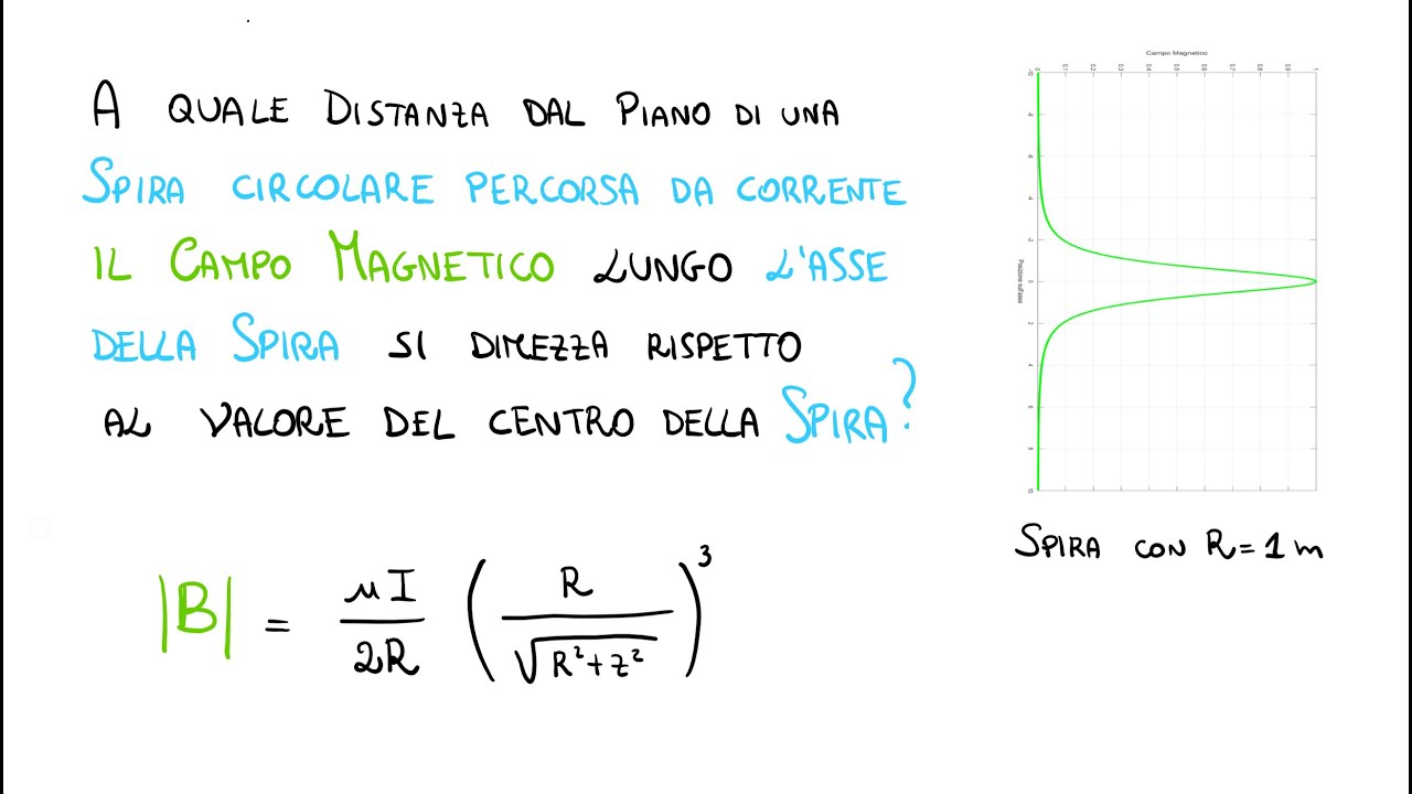 A quale quota dalla Spira Circolare il Campo Magnetico si dimezza in modulo? Esercizio
