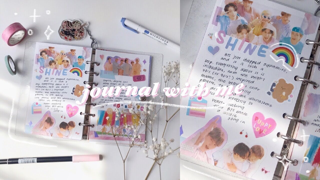 journal with me / bts dynamite 🌈✨