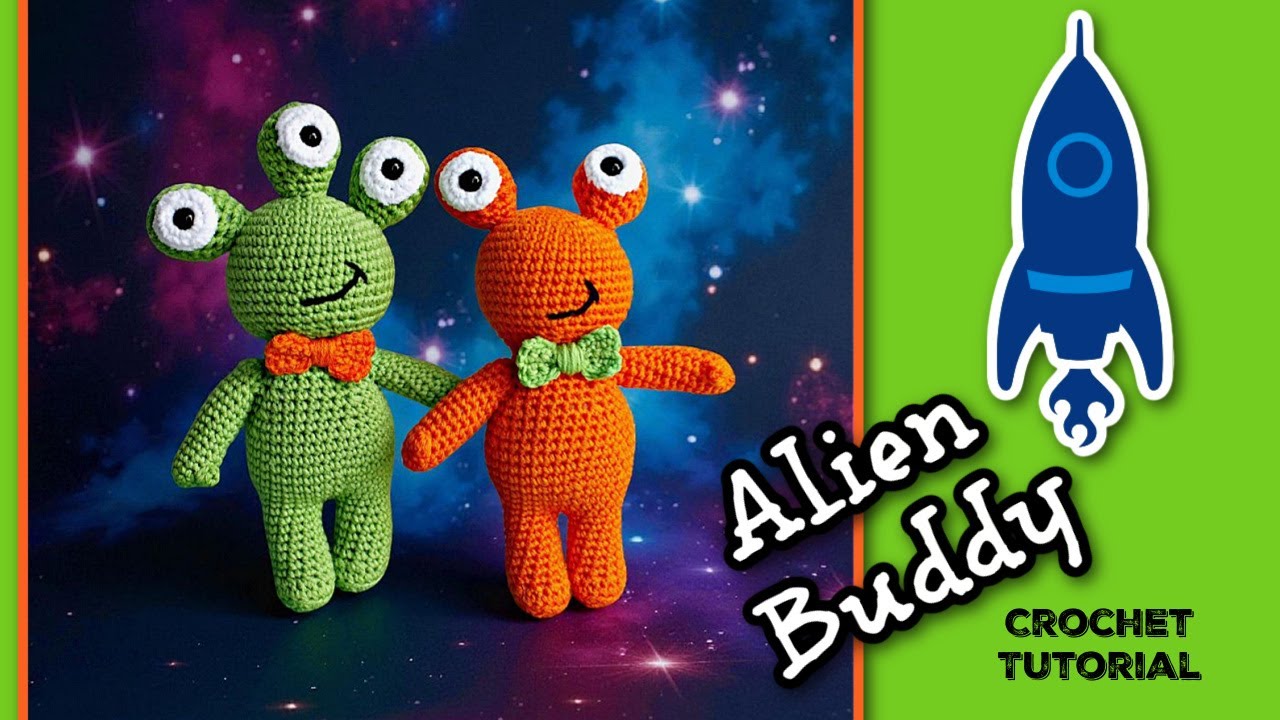 How to Crochet an Alien / Amigurumi for Beginners / Alien Crochet Pattern