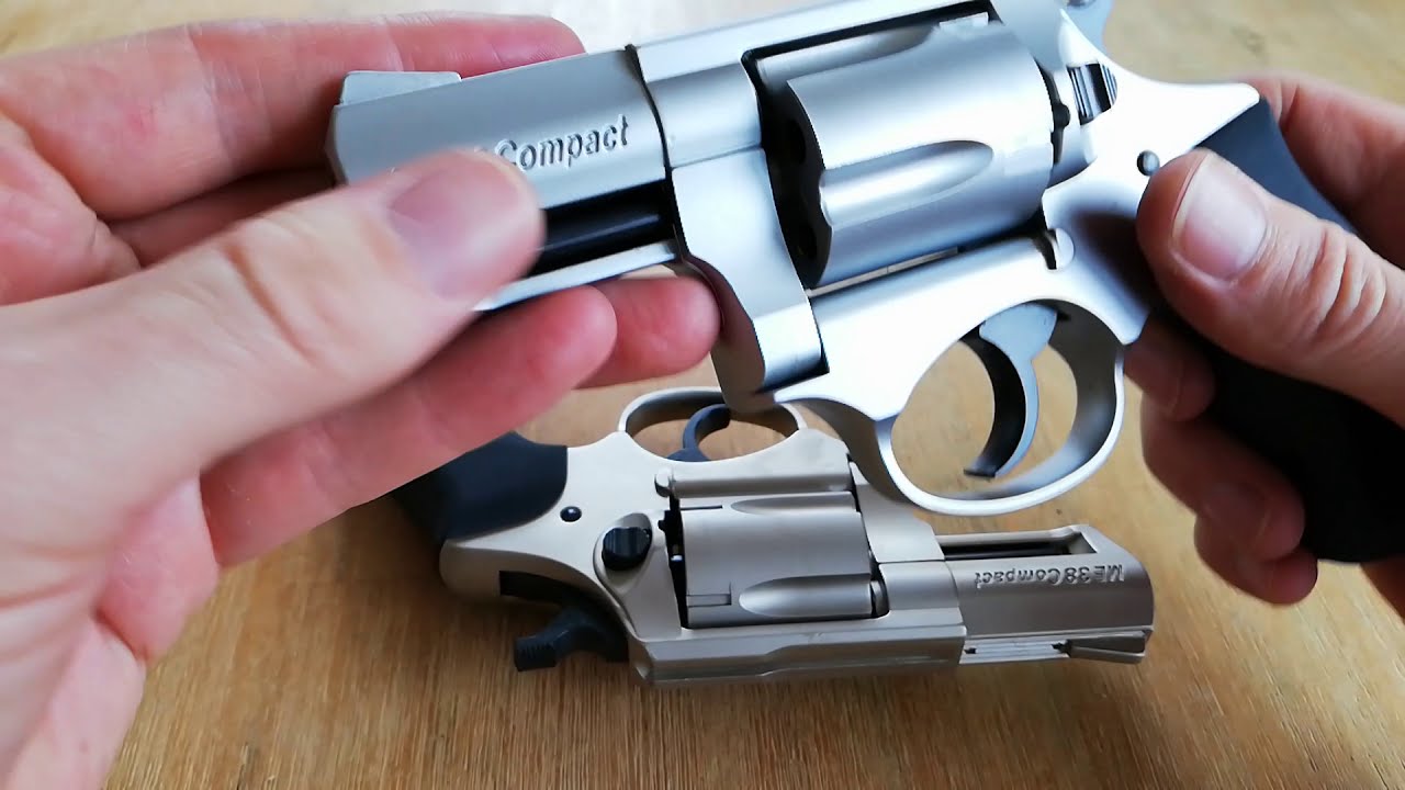 ME 38 Compact .380K / 9mm R.K. nickel Schreckschu&szlig;revolver - VERKAUFT