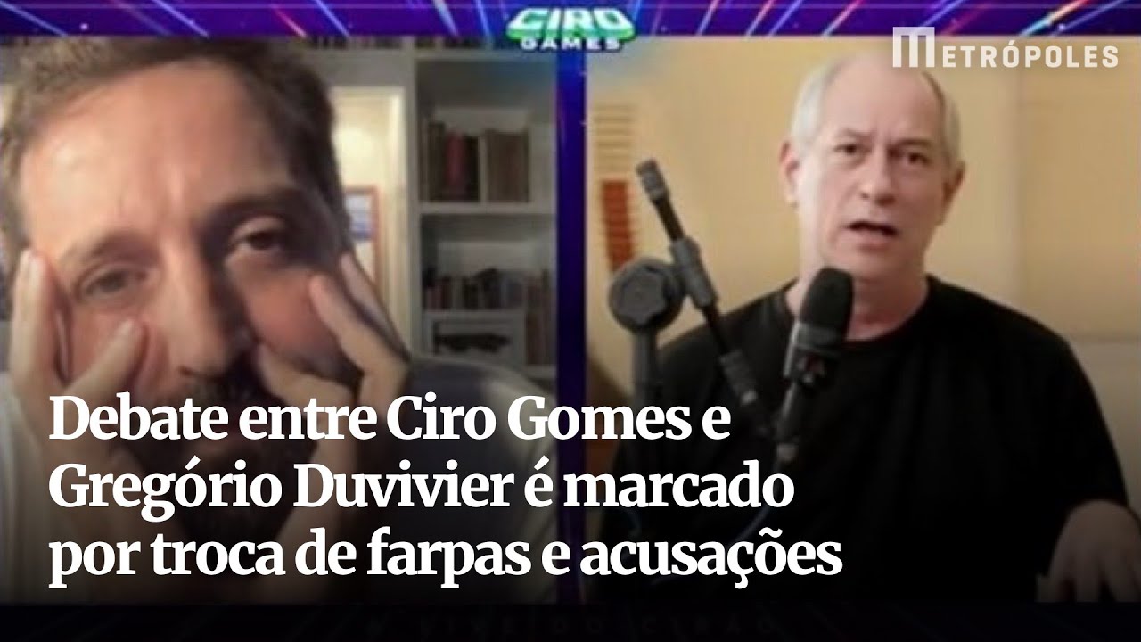 Debate entre Ciro Gomes e Gregório Duvivier é marcado por troca de farpas e acusações