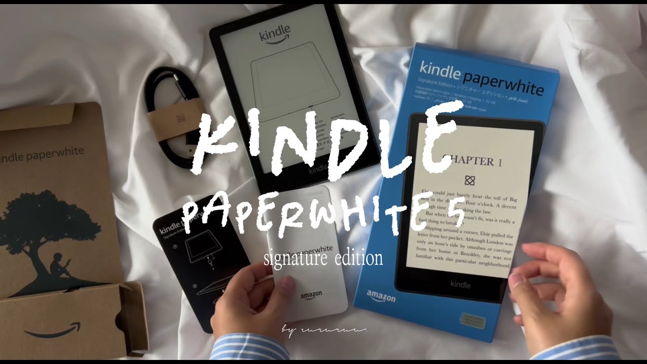 Kindle Paperwhite 5 unboxing in 2025 🍵⋆°🍡*:･ // ASMR