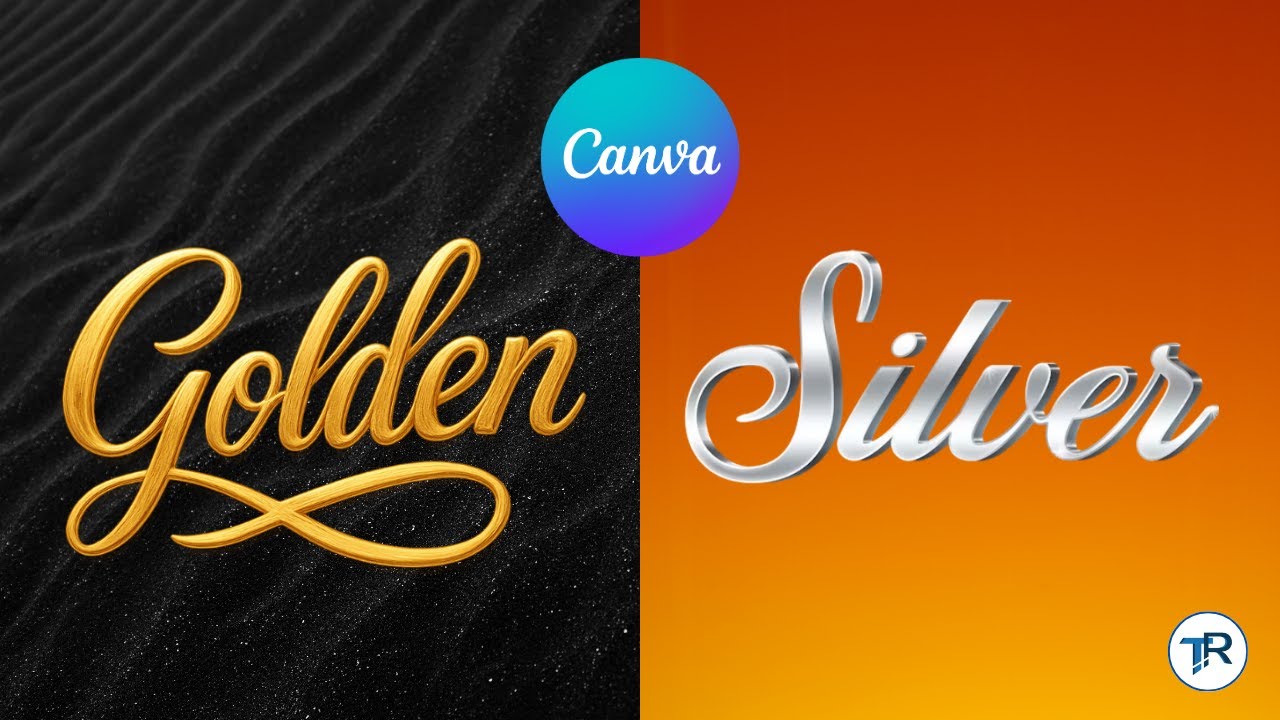 Как добавить эффект золотой типографики в Canva | Золотой эффект в Canva | Эффект золотого текста...
