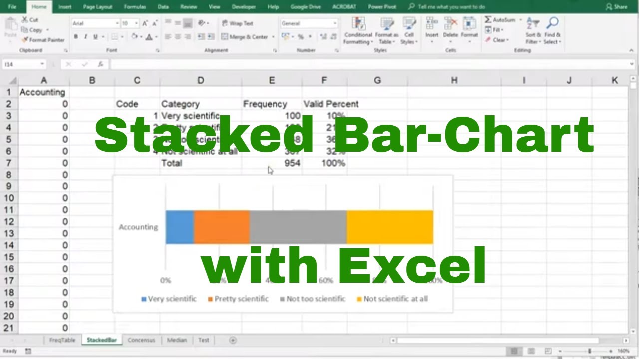 Excel &mdash; столбчатая диаграмма с накоплением одной переменной