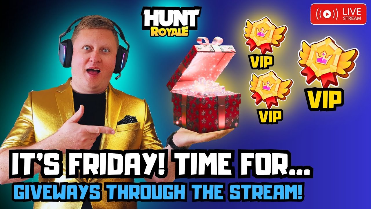 🔴 LIVE! - HUNT ROYALE! CLAN CHEST GRIND! AWESOME MUSIC! GOOD VIBES! MORE VIP PASSES GIVAWAYS!