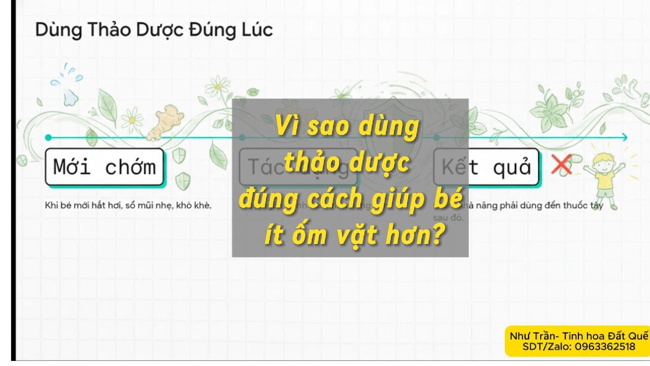 🌿 Vì sao dùng thảo dược đúng cách giúp bé ít ốm vặt hơn?