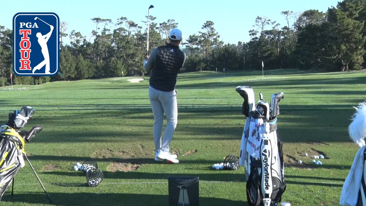 Dustin Johnson's range session at AT&T Pebble Beach 2020