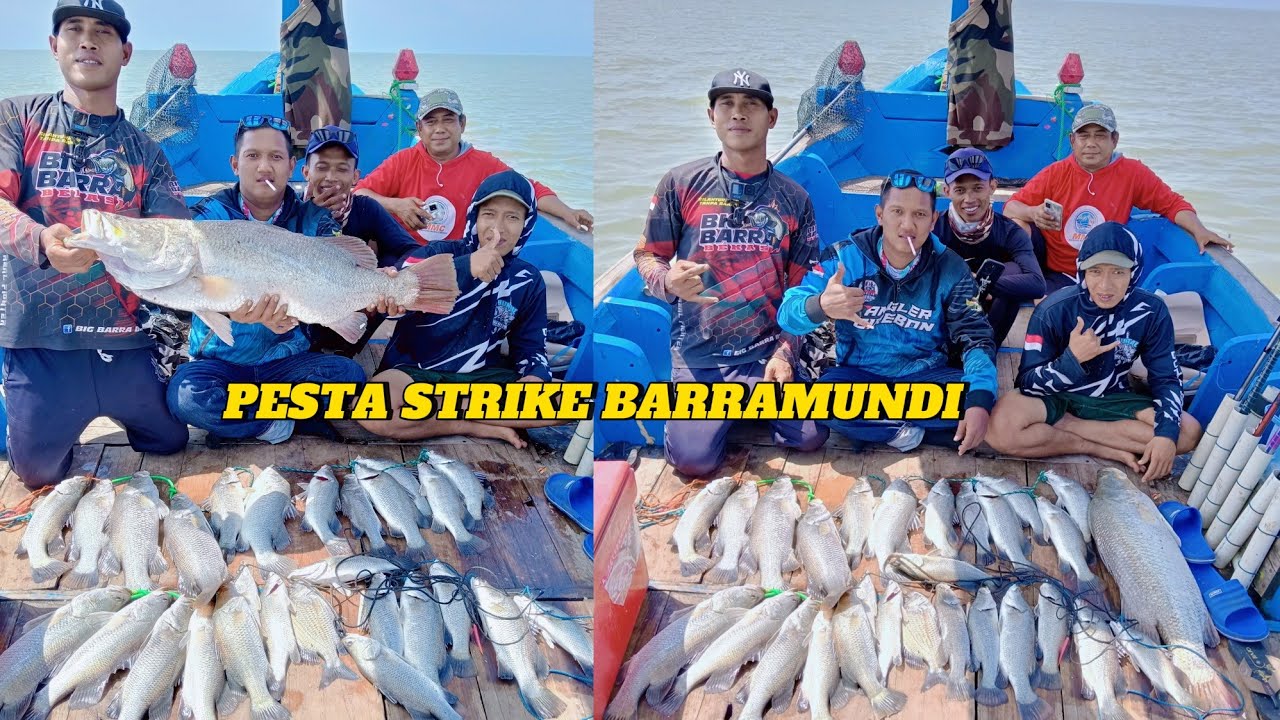 PESTA STRIKE IKAN BARRAMUNDI/ KAKAP PUTIH || DI SPOT VIRAL LAUT CILAMAYA KARAWANG