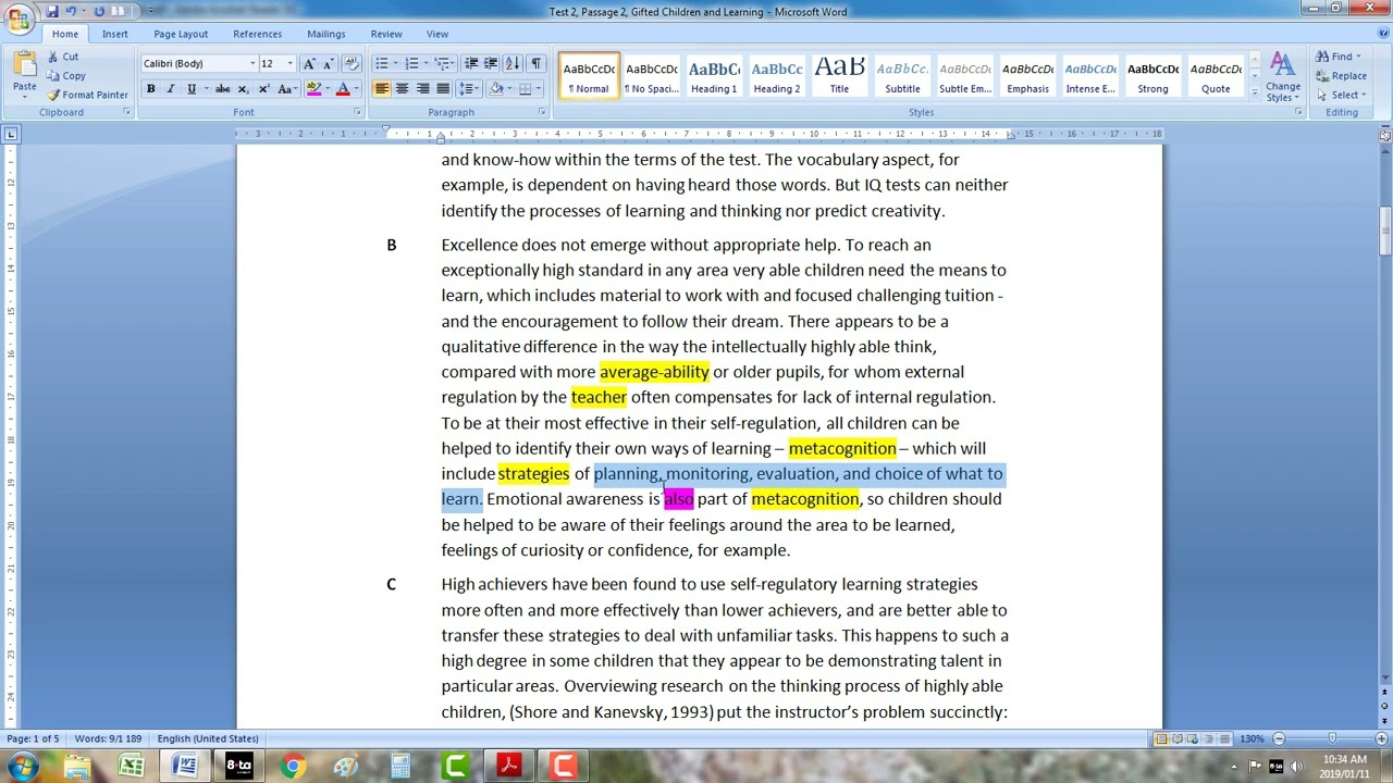 IELTS 10 &ndash; Test 2, Reading Passage 2 | Gifted Children and Learning