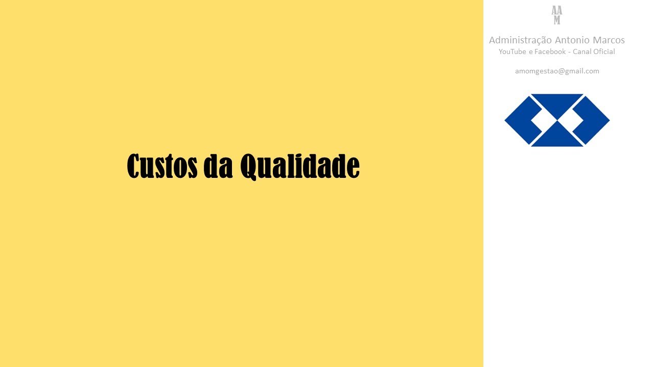 Qualidade Total - Custos da Qualidade