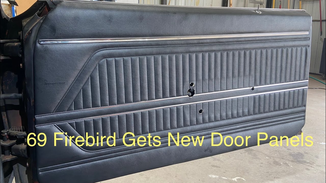 1969 Pontiac Firebird gets new door panels.  How to assemble new door cards.