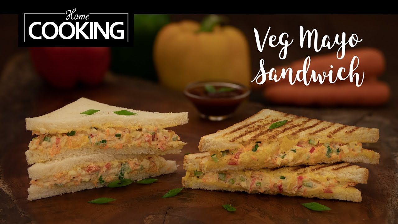 Veg Mayo Sandwich | vegetable sandwich | Lunch Box Recipe