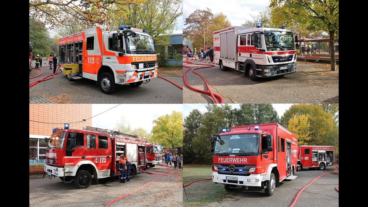 [Großbrand in Gesamtschule] HEAB Jugendfeuerwehr Frankfurt am Main in Enkheim Riedschule