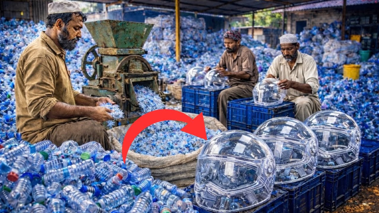 Trash to Racing Helmet! Plastic Bottles Turned Into Crystal Bike Helmet