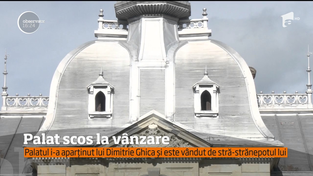 Palatul Ghica din Comăneşti scos la vânzare pe internet