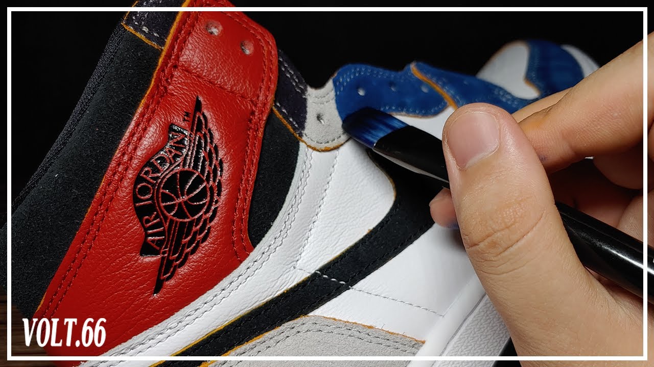 [Custom Shoes] AJ1 Smoke Gray to AJ UNION Blue Toe Custom Part 1