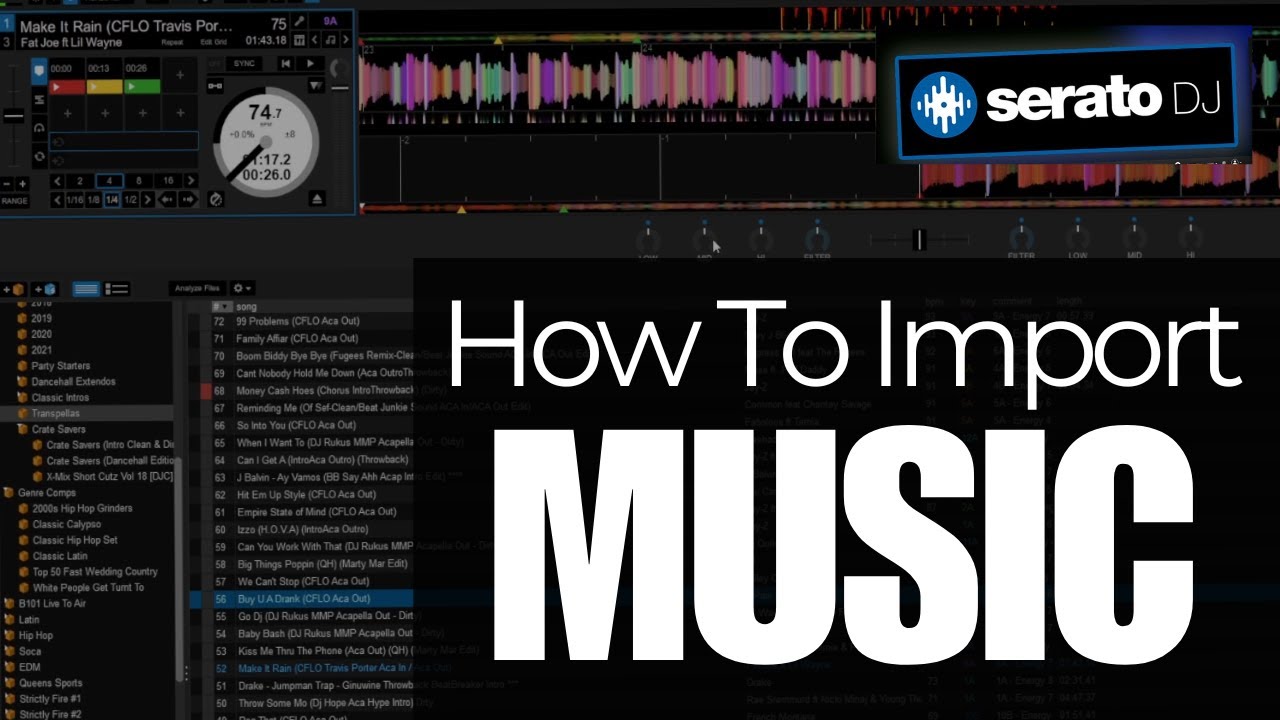 Как импортировать музыку в Serato DJ Pro & Lite (стриминг и MP3)