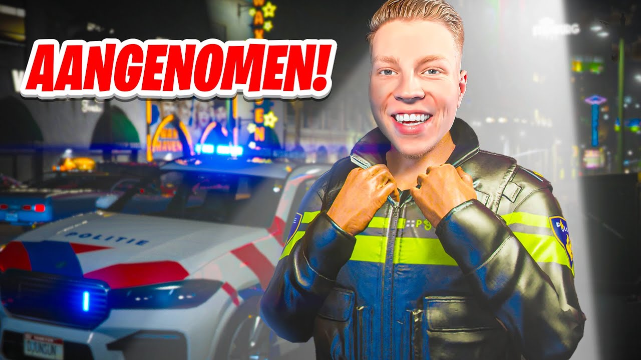 IK BEN AANGENOMEN BIJ DE POLITIE! 👮✅ (GTA RP)